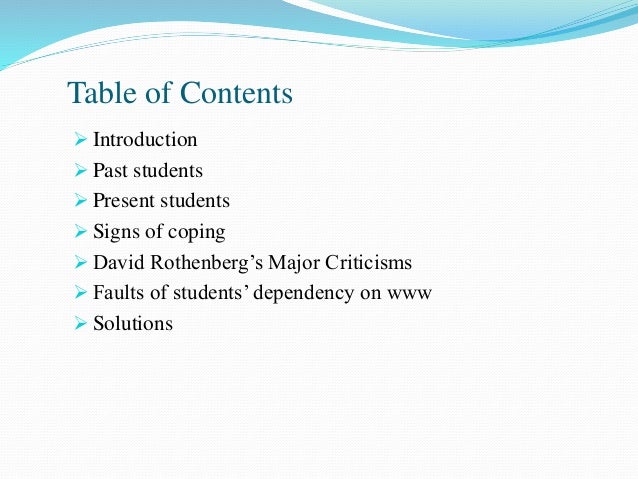 how the web destroys the quality of students research papers opposing view